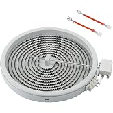 316135401 W10823696 WP8273992 9" Range Radiant Element Fit for kenmore Frigidaire Range, Radiant Surface Element by Fetechmate - Composite Metal Heating Element with Temperature Sensor &amp; Adapter Wire