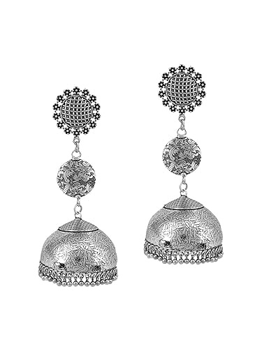Best earring design by Mali Fionna Silver Beautiful Jhumka for girls
