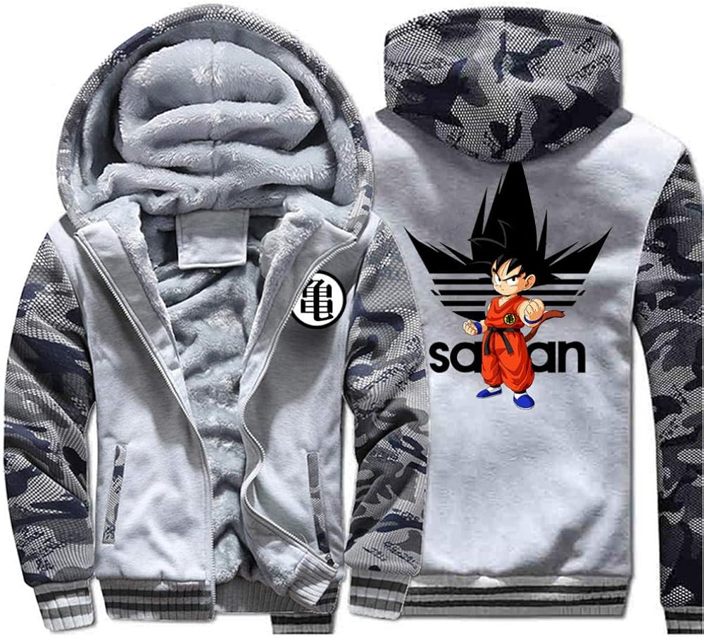 Dragon Ball Z Sweat épais Dragonball Z Son Goku Camouflage Sweats à