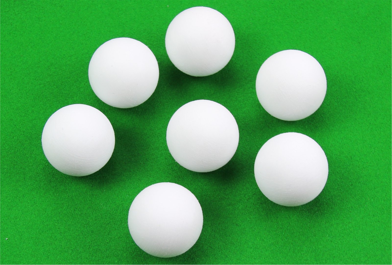 3 x 36mm SOLID WHITE SCUFFED Football Table Balls With Rubber Grip Coating!