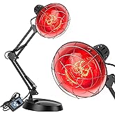 Hoakya 150W Infrared Red Light Therapy Lamp with Timer Adjustable Base | Home Infrared Heat Lamp with Smart Timer, Ideal for Indoor Daily Warmth Care
