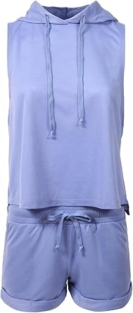 terry sleeveless hoodie