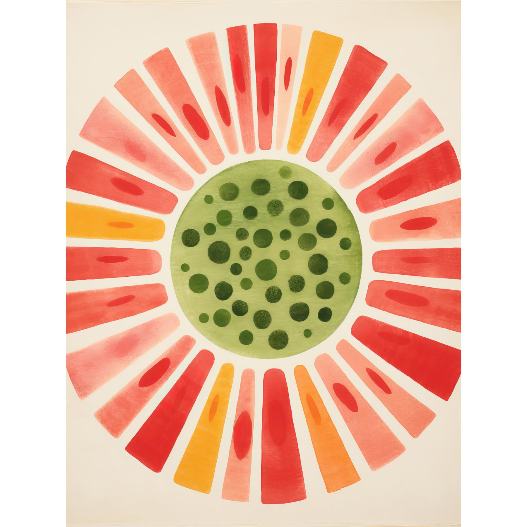 Artery8 Abstract Watermelon Kitchen Artwork Bright Colourful Pastel Pigments Extra Large XL Wall Art Poster Print