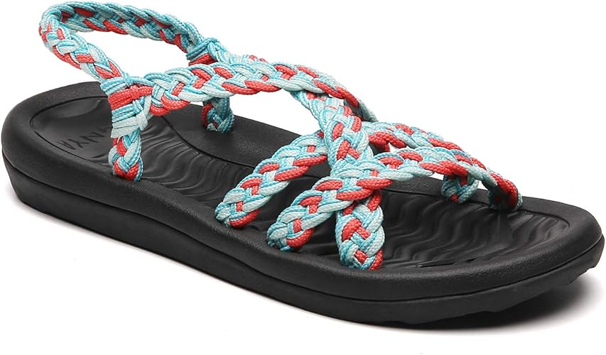 Women S Comfortable Flat Walking Sandals With Arch Support