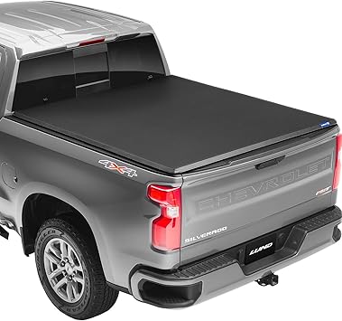 Amazon Com Lund Genesis Tri Fold Soft Folding Truck Bed Tonneau Cover 95093 Fits 2007 2013 Gmc Chevy Sierra Silverado 6 7 Bed 78 7 Automotive