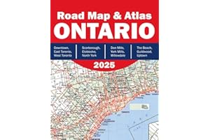 Ontario Road Map 2026 - Ontario Road Atlas 2026 - Southern Ontario Road Map - Northern Ontario Road Map
