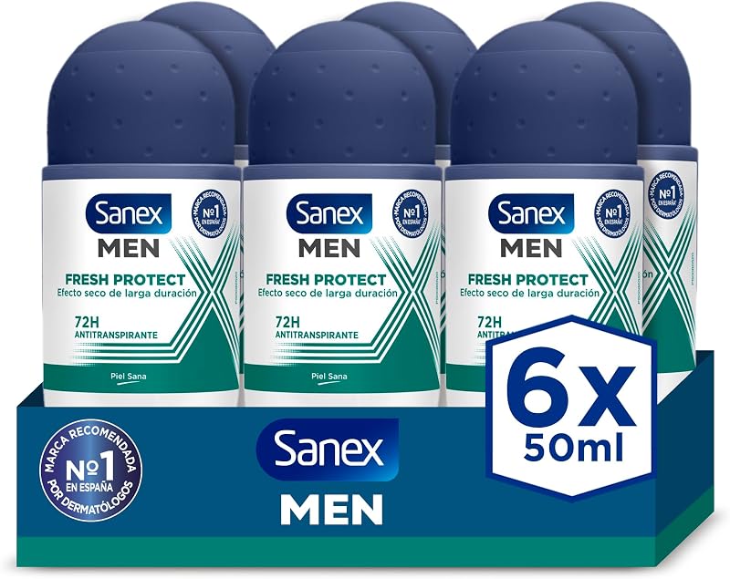 Men Fresh Protect, Desodorante Antitransp. Roll-On Hombre, 6x50ml