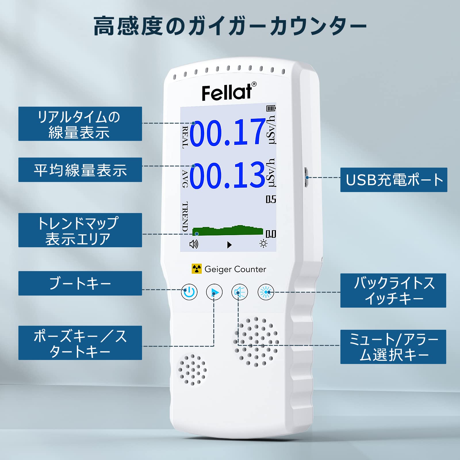 Mua FELLAT Geiger Counter, Radiation Measuring Instrument, Beta Ray ...