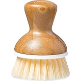 Full Circle Bubbly Palm Brush, Dish Scrub Brush for Nonstick, White | Family-safe &amp; formaldehyde-free, with an ergonomic handle for effortless cast iron, nonstick &amp; sink cleanup.