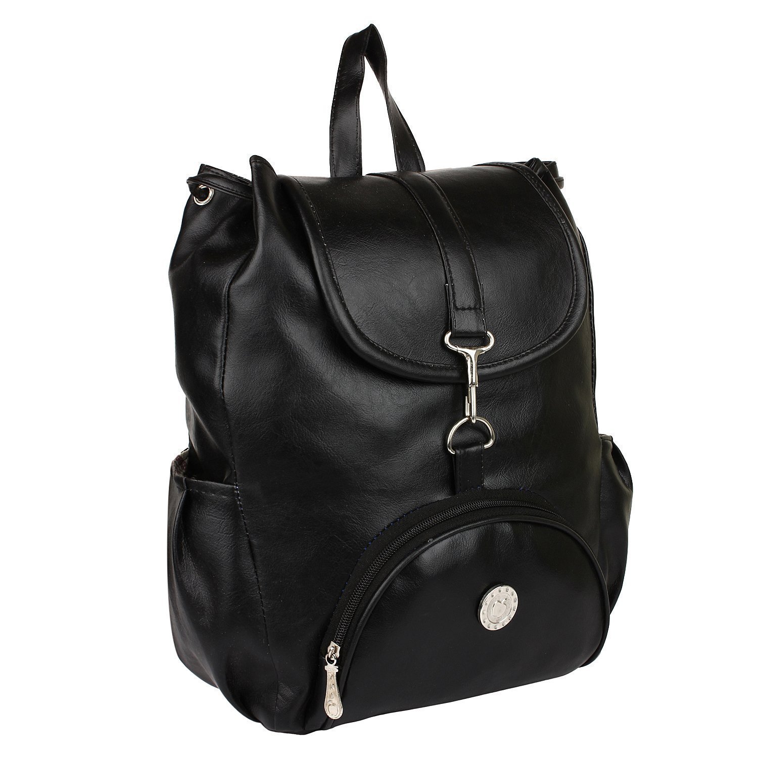 alice women's and girls stylish handbag backpack and wallet clutch combo(apple black)