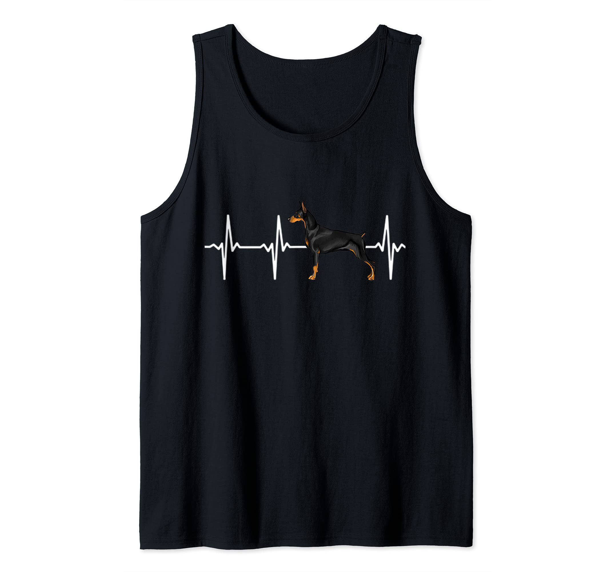Doberman Pinscher Heartbeat Love My Dog Tank Top