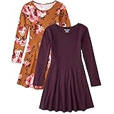 The Children's Place Girls Printed Skater Dress, Long Sleeve