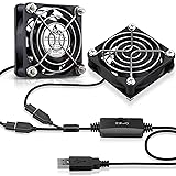 GDSTIME 2-Pack 60mm x 15mm USB Fan with 3 Speed