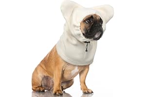 Clysee Winter Dog Hats Quiet Ears for Dogs Ear Muffs Pet Neck Warmer Scarf Hoodie Noise Protection Cover Beanie Head Wrap Costume for Pet Dog Cats (Apricot,M)