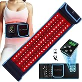 Red Light Therapy Belt, Infrared Light Therapy for Body Device Wireless Rechargeable Controller with Timer 660nm&850nm Infrared Heating Pad for Waist Back Leg Knee Joints Shoulder, Ideal Gift