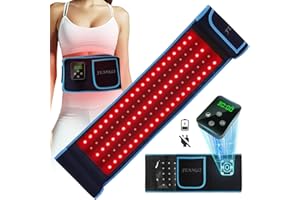 FEANGLI Red Light Therapy, Cordless Red Infrared Light Therapy Belt Rechargeable Wireless for Body Waist Back Knee Joints Pain Relief, Reduce Inflammation, Faster Healing (Upgrade)