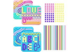 ZSFLZS 2 Pack Sensory Activity Board Silicone - Quiet Fidget Toys Calming Board for Kids With Autism, ADHD - Double-Side Silicone Toy for Stress Relief (Square Colorful + Square Blue)