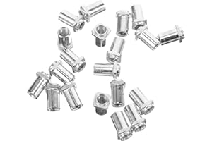 SUPVOX 20pcs Drum Swivel Nut 6mm Replacement Tom Lug Floor Drum Spare Part, Iron, Silver, 0.59 * 0.35 * 0.35inch, for Drum Hardware and Accessories
