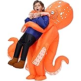 Searhmomo Inflatable Octopus Costume for Kids,Halloween Blow Up Octopus Costumes,Funny Animal Inflatable Costume for Boys Girls Cosplay
