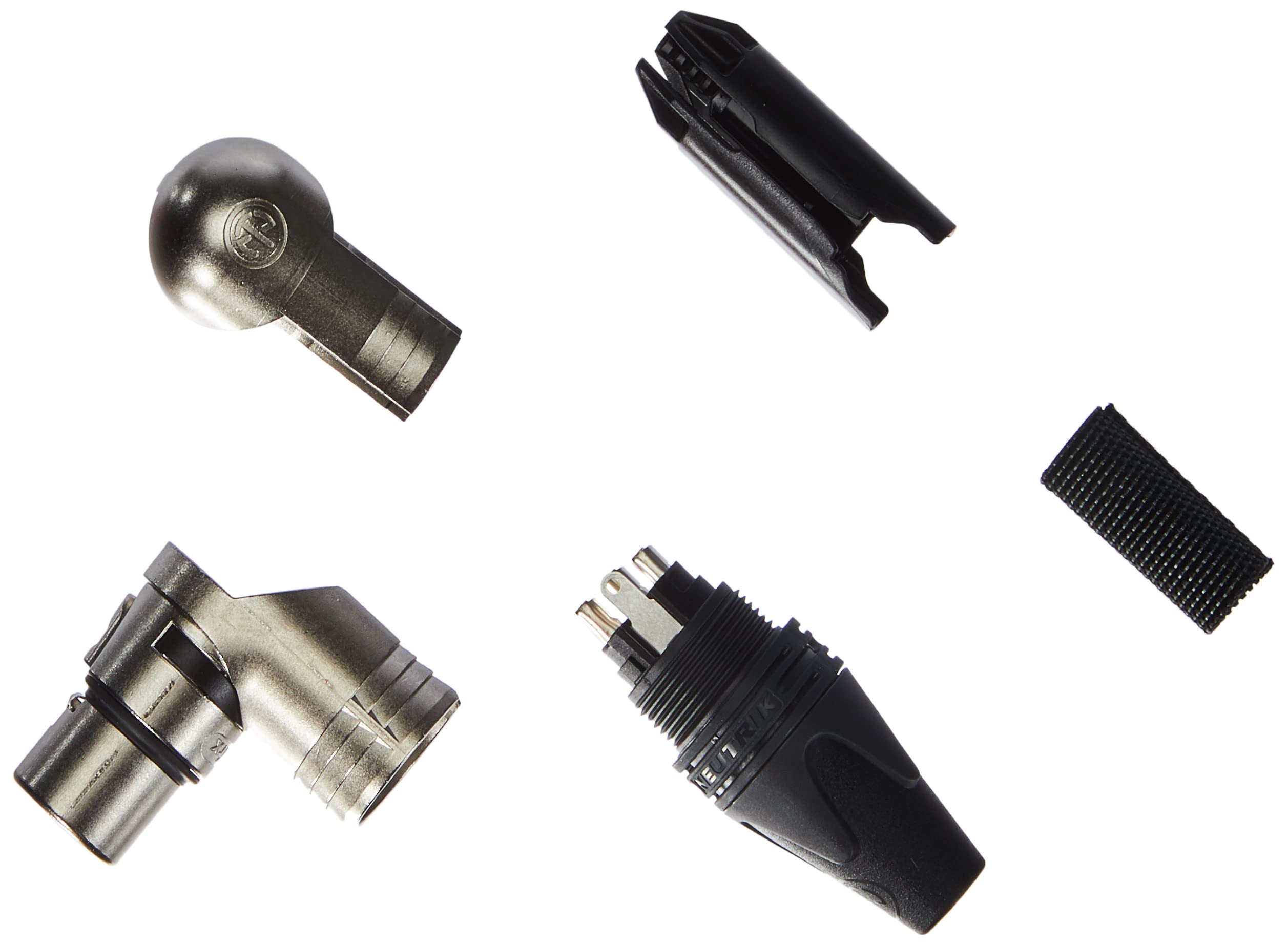 Neutrik - NC3FRX - XLR Cable Connector - Right Angle - Female 3 pole - Black / Silver