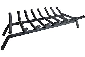 Pleasant Hearth - 3/4" Premium Solid Steel Fireplace Grates - Lifetime Warranty, Black, 30-Inch