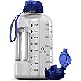 AQUAFIT 64 Oz Water Bottle With Time Marker - Straw & Chug Lid - BPA - View #10
