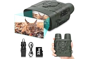 Night Vision Goggles, Profey 4K Night Vision Binoculars for Adults, Rechargeable Night Vision Goggles for Hunting & Security, 32GB TF Card to Save Photo, Video, Best for Hunters