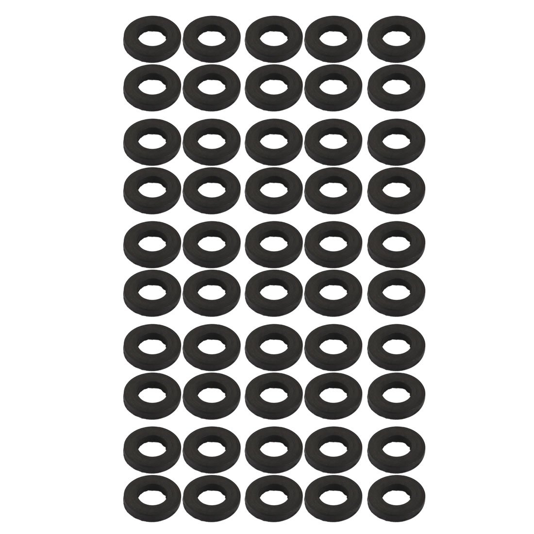 sourcingmap Nitrile Rubber Flat Washers 9mm OD 5mm ID 1.5mm Thickness for Faucet Pipe Water Hose, Pack of 50