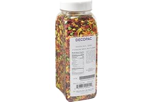 DecoPac Autumn Fusion Mix Sprinkles, 26oz, Shaped Candy Sprinkles in Handheld Container, Edible Decorations For Celebration Cakes, Cupcakes, Cookies and Donuts