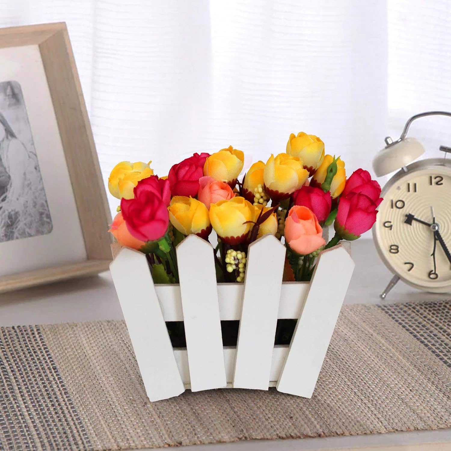 Buy Tied Ribbons Artificial Flowers With Pot For Living Room 15