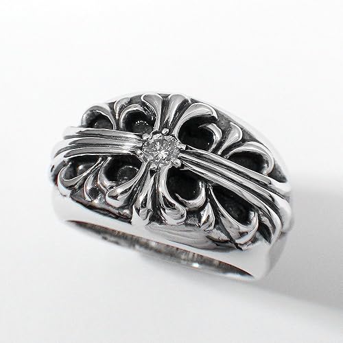 Amazon Chrome Hearts クロムハーツ フローラルクロスリング ダイヤ インボイス原本 アフターダイヤ 並行輸入品 リング 通販