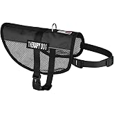 Dogline 22"-29" MaxAire Mesh Vest for Dogs and 2 Removable Therapy Dog Patches, Large, Black