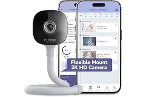 HUBBLE CONNECTED GoBaby AI — Baby Monitor Camera w/Covered Face & Rollover Alert, True Cry Detection, Sleep Trainer & More — 