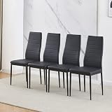 Menaka 5-Piece Modern Wooden Dining Set with 110cm Table and 4 Chairs view 5