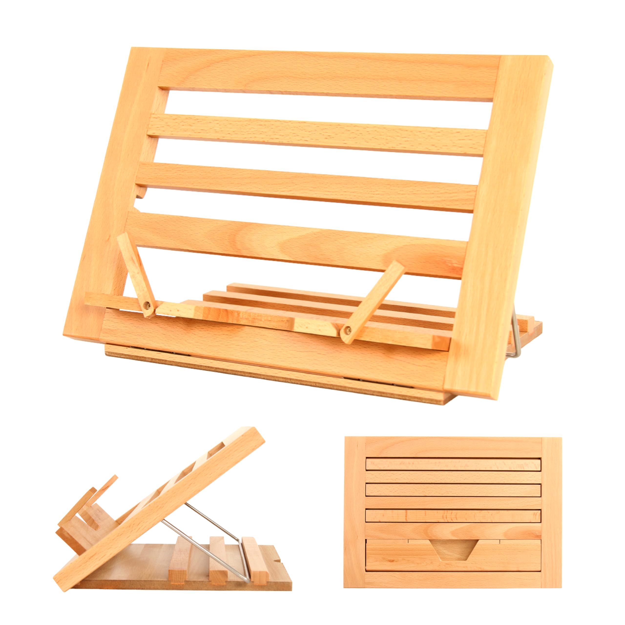 Wooden Table Top Easel Box with Built-in Storage Drawer, Adjustable Beechwood Storage Desk Easel for Painting – Lightweight, Travel-Ready Design, Ideal for Artists