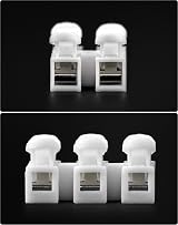 QWORK 100 Pcs CH2 CH3 Spring Wire Connectors Electrical Cable Terminal Block view 3