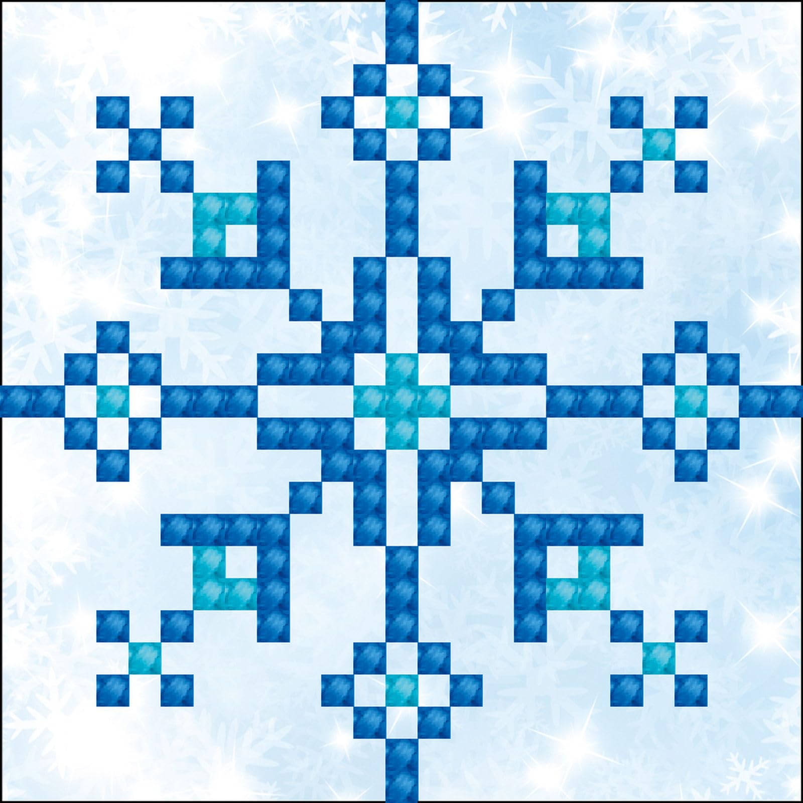 DIAMOND DOTZ Painting, Beginner Kit, Snowflake Sparkle, 7.6 x 7.6cm