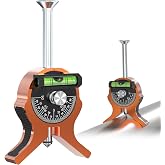 Nuvium Magnetic Pipe Center Finder Punch with Dial Bubble Protractor | Fully Embedded Magnets, 0.4 in+ Pipe Fit, 45 Carbon Steel Post, 2.75 in Y-Base, Tool-Free Setup, Welder and Pipefitter Use