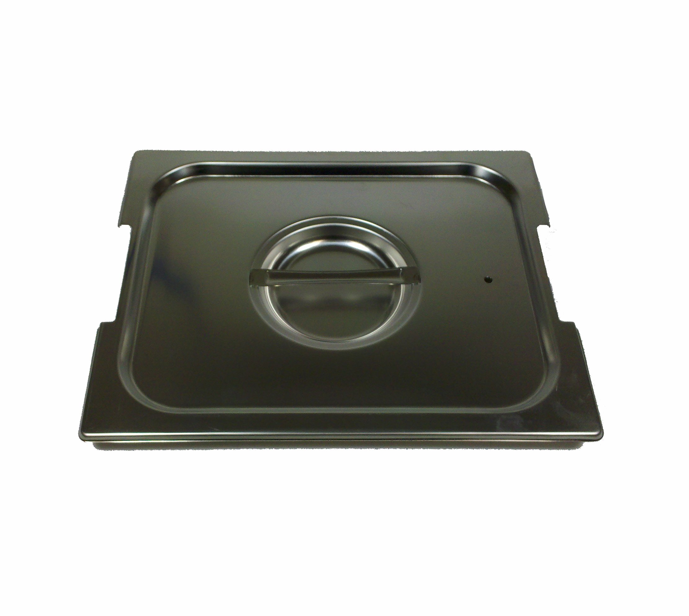 Paderno World Cuisine 7 inches by 6 1/4 inches Stainless-Steel Handled Lid for Hotel Pan - 1/6