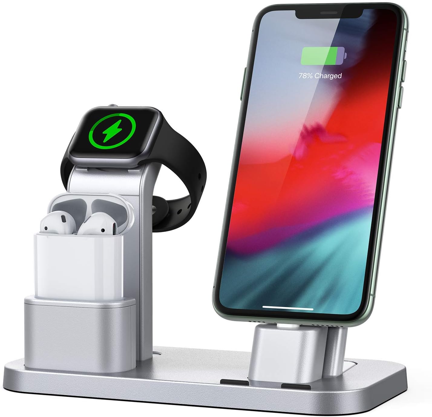 Conido Charging Station for Apple Products, 3 in 1 Charging Dock for Apple Watch SE 6 5 4 3 2 1