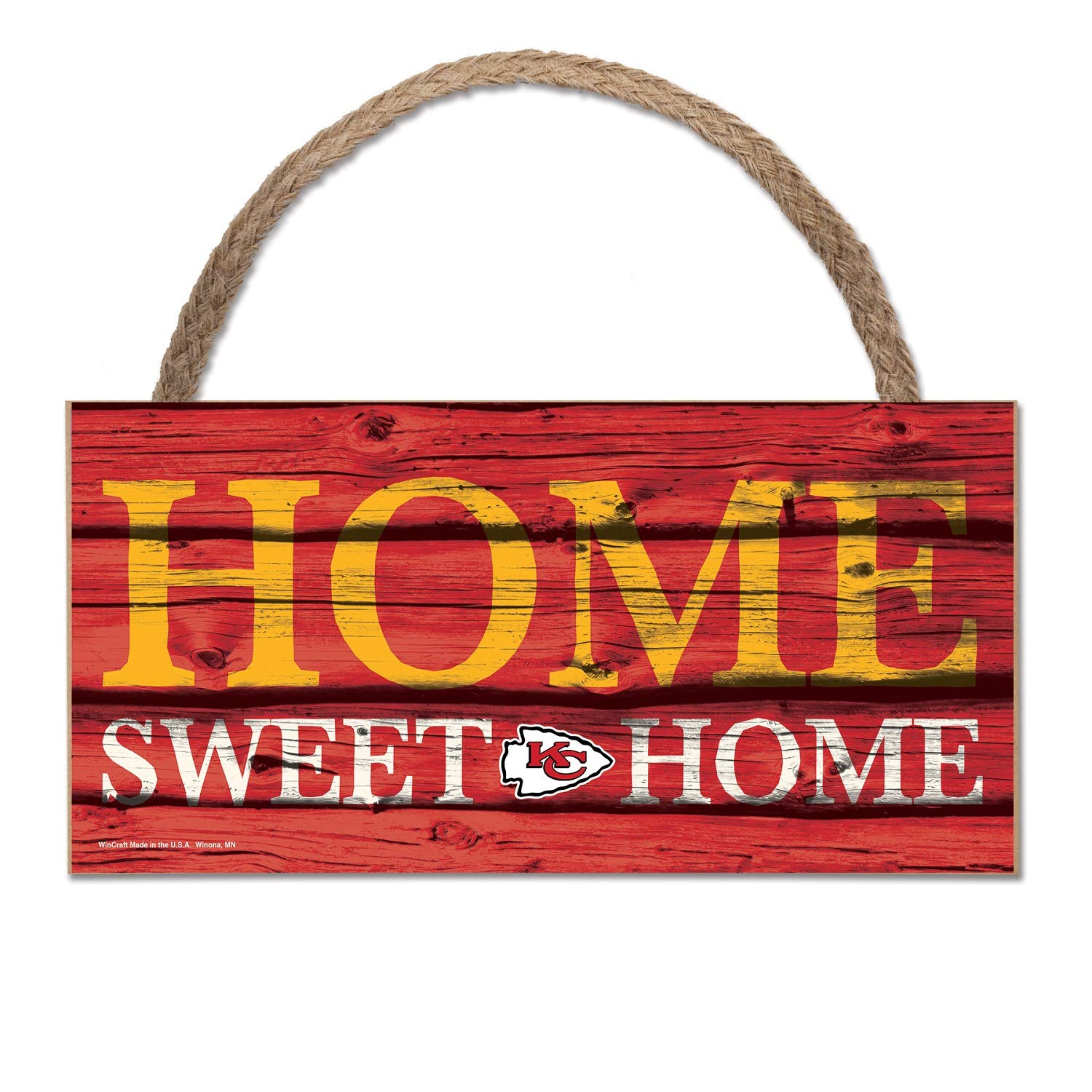 Wincraft NFL wooden sign Kansas City Chiefs wooden sign Wood Slogan Home Sweet Home