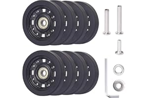 FLIHONST Luggage Wheels Replacement 55 * 11mm, Swivel Caster Wheels Bearing Repair Kits Double Luggage Wheels Rubber Suitcase 8PCS with Precision Bearing for Replacement Travel Suitcase Caster