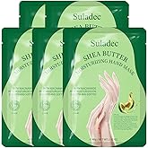 SULADEC 5 Pairs Moisturizing Hand Mask with Shea Butter and Goat Milk, Hand Moisturizing Gloves for Dry Cracked Hands, Dry Sk
