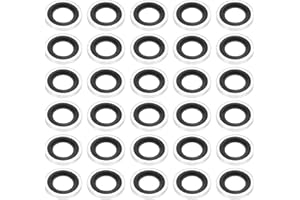 PATIKIL G1/8" Self-Centered Bonded Sealing Gasket, 30Pcs NBR Metal Bonded Sealing Washers Automotive Washers for Mechanical, 
