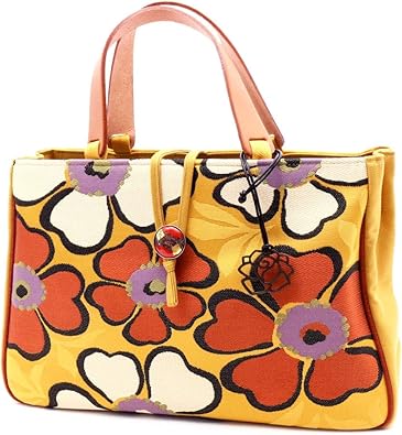 Amazon キステ バッグ 普段用 正絹 からし 花 彩小径 ブランド カジュアル 日本製 レディース ハンドバッグ