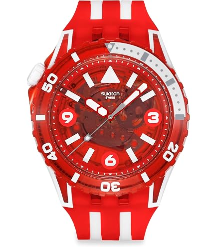 Amazon.com: Swatch Big Bold Irony Unisex Watch Casual Polymer Red
