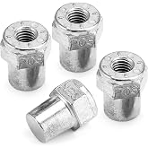 QWORK Car Positive Negative Battery Post Terminal, 2 Pair Zinc Alloy Battery Adapter, 3/8 Female Stud Adapter