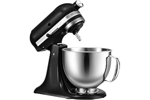 GLINK 5 Quart Stainless Steel Mixer Bowl for KitchenAid Artisan & Classic Series 4.5&5 QT Tilt-Head Stand Mixers, Replacement Mixing Bowl for KitchenAid, Mixer Attachment for KitchenAid, Silver