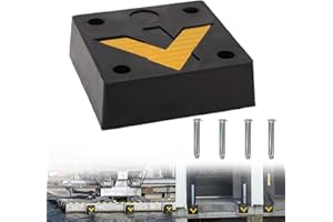 foriy Rubber Bumper for Truck Loading Dock Protection, Automotive Blocks 4" Heavy-Duty Rubber Bump Stop Black Guards Dock Buffer for Docks Loading Docks Truck Bays11.8 x 11.8 x4 Inch