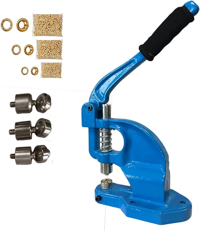 Tenive Heavy Duty Eyelet Maker Grommet Machine Hand Press Hole Punch